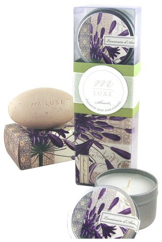 Mudlark Agapanthus Mluxe Soap Candle, Acetate Box With Band & Ribbon by Mudlark