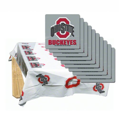 Ohio State Buckeyes Tablecloth Coaster Pack