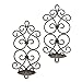 F.A. Decors Tuscan Mediterranean Scroll Work Metal Candle Wall Sconces