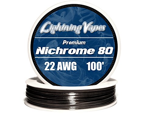 Genuine Lightning Vapes ® 22 AWG Nichrome 80 Wire 25' 50' 100' 250' 500' 1000' (100')