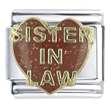 Sister In Law Heart Italian Charms Bracelet Link