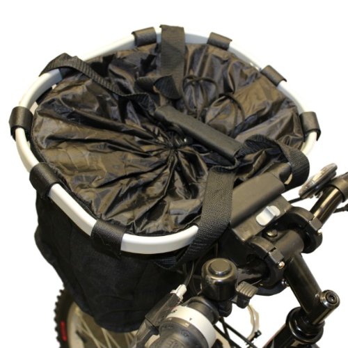 PEDALPRO BLACK BIKE/BICYCLE MATERIAL FOLDING BASKET & QUICK RELEASE BRACKET BAG