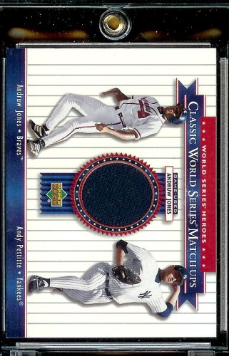 2002 Upper Deck World Series Heroes Andruw Jones Game-Used Jersey Atlanta Braves Baseball Card - Mint Condition - Shipped In Protective Display Case!
