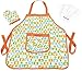 Hape E3114 Gingerbread Baking Set & E3119 Chef's Apron Play Food Sets with Coloring Book