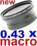 Deluxe 67mm Wide Angle Lens 0.43X w/ Lens Bag For Any Camera with 67mm Thre ....
