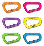 Meridian Digital Neon Carabineer Back Pack Clip Watch 6 Pack # 33290