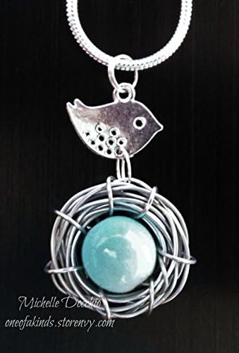 Bird nest pendant necklace/Bird
