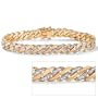 Mens Diamond Accent 18k/Sterling Silver Bracelet