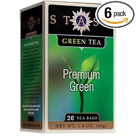 Stash Premium Green Tea, Tea Bags, 20-Count Boxes (Pack of 6)