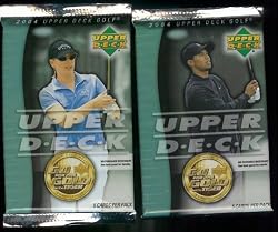 2004 Upper Deck Golf Cards Unopened Pack (5 cards per pack, randomly inserted memorabilia cards)