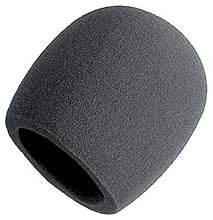On Stage Foam Ball-Type Mic Windscreen, Black