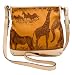Hunting World Serengeti Orange Fabric and Beige Leather Shoulder Bag 3651OR