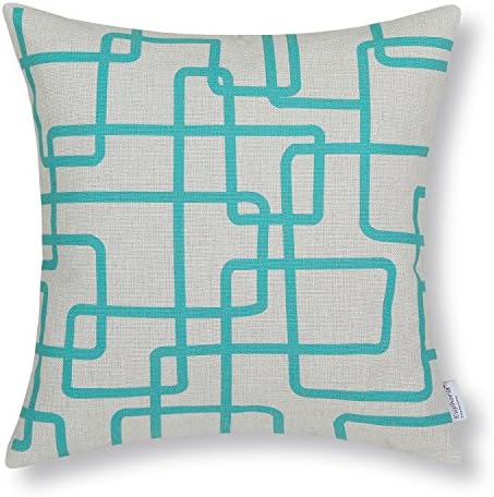 Euphoria Home Decorative Cushion Covers Pillows Shell Cotton Linen Blend Barbed Wire Trellis Geometric Figure 18" X 18"