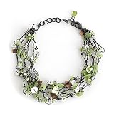 Wire and Copper Green Bracelet 