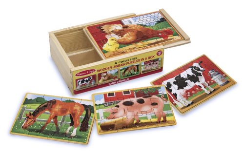 Melissa & Doug Deluxe Farm in a Box Jigsaw Puzzles