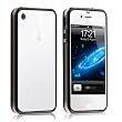 vau Edge Bumper - invisible black - Schutzcase speziell f�r Apple iPhone 4S (mit Metallkn�pfen)