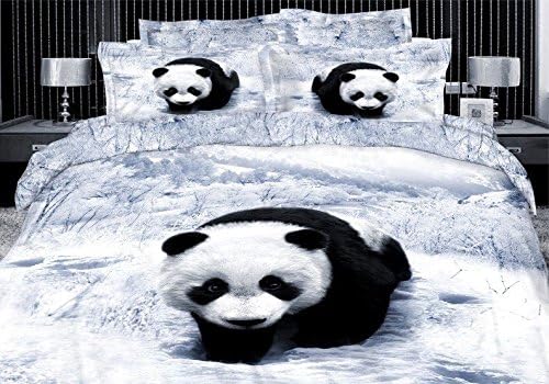 Nwx1985 New 3d Bedding Cute Panda Bedding Quilt Bed Single 4pc