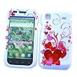 Samsung Vibrant T959 Galaxy S (T-Mobile) Snap On Protector Hard Case "Red Hearts" Design