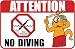 Rex Otter Pool Sign - No Diving