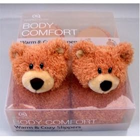 Aroma Therapy Bear Slippers Kids Adults Heated Pad