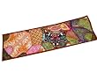 Vintage Sari Embroidered Table Tapestries Rust Green Gold Sari Table Runner 60