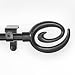 Loft Whip Black Drapery Rod Set (28-48")