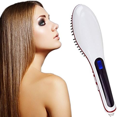 Lima Brush Hair Straightener, Instant Magic Silky Straight Hair Styling, Anion Hair Care, Anti Scald, Zero Damage, Massage Straightening Irons, Detangling Hair Brush