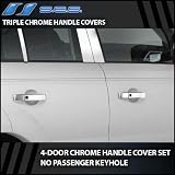 2003-2008 Land Rover Range Rover Sport (No Passenger Keyhole) 4dr Chrome Door Handle... 
