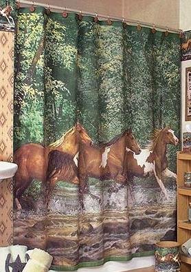 Spring Creek Run Wild Shower Curtain