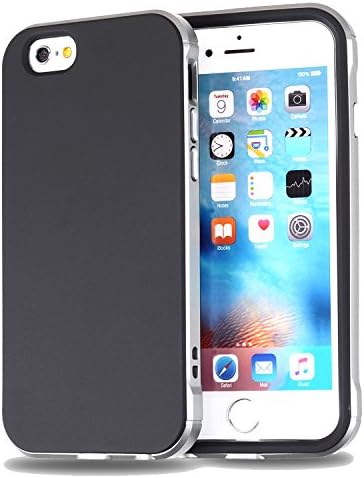 iPhone 6s Plus Case, ZONCH™ [Drop Protection] [FREE Screen Protector] PC Bumper and Matte Finished Soft TPU Back Case for iPhone 6 Plus/6s Plus (5.5-Inch) (Gray + Black)