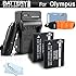 2 Pack Battery And Charger Kit Bundle For Olympus TOUGH TG-1 iHS, TG-2 iHS, TG-2iHS, TG-3, TG-4 Waterproof Digital Camera Includes 2 Replacement (1500Mah) LI-90B, LI-92B Batteries + Charger + More