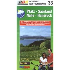 Deutsche Radtourenkarte, Bl.33, Pfalz, Saarland, Nahe, Hunsr�ck