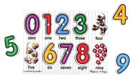 Childrens Toyshop  Toys : Melissa & Doug See-Inside Numbers Peg