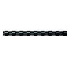 Fellowes Plastic Binding Combs - Round Back, 1/4 Inches, 20 Sheets, Black, 100 Pack (52366)