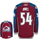 JONES #54 Colorado Avalanche RBK Premier NHL Hockey Jersey by Reebok (NHLPA Certified Custom Sewn Authentic Twill)