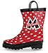 Disney Kids Girls' Minnie Mouse Character Printed Waterproof Easy-On Rubber Rain Boots (Toddler/Little Kids)