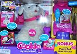 FurReal Friends Cookie My Playful Pup Exclusive BONUS Set with Puppy Bed, Bowl & Brush