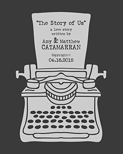 16x20 Custom Canvas Typewriter Personalized Art Print Gift For Couple Anniversary Housewarming