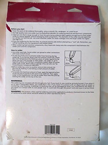 New Radio Shack 100 Watt Soldering Gun Quick Heat Lightweight.