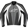 Alpinestars Stunt Men's Leather Street Bike Motorcycle Jacket - Gray