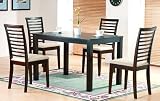 Contemporary Cappuccino Finish European Dining Table(TABLE ONLY)
