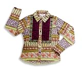 So Kiwi - Girls Long Sleeve Printed Blouse, Multi (Size 16)