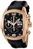 Invicta Men's 0514 Lupah Revolution Automatic Chronograph Diamond Accented Black Leather Watch