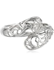 Sterling Silver Filigree By-Pass Ring