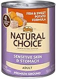 NATURAL CHOICE Sensitive Skin and Stomach Adult Fish and Sweet Potato Formula Premium Ground - 12.5 oz. (355 g)