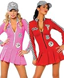 Racy Racer - Women's Girly Race Car Driver Sexy Halloween Costumes Uniforms