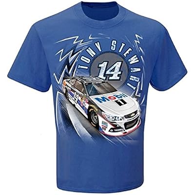 Tony Stewart #14 Mobil One Adult Speedbolt T-Shirt-Royal Blue