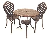 70cm Round Westminster Cast Table with 2 Chairs.