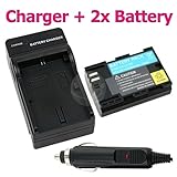 2 Batteries with Charger for Canon LP-E6 Digital SLR Cameras