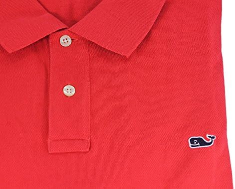 Vineyard Vines Mens Solid Genoa Red Classic Pique Polo Shirt
